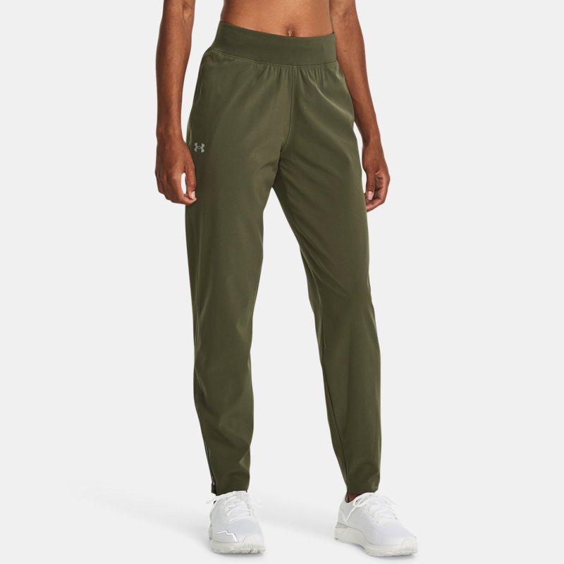 Women's  Under Armour  OutRun The Storm Pants Marine OD Green / Reflective XS